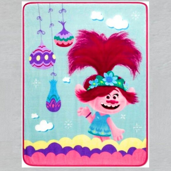 Trolls World Tour Rainbows End Plush Throw Blanket Measures 46 x 60 Inches - Picture 1 of 1